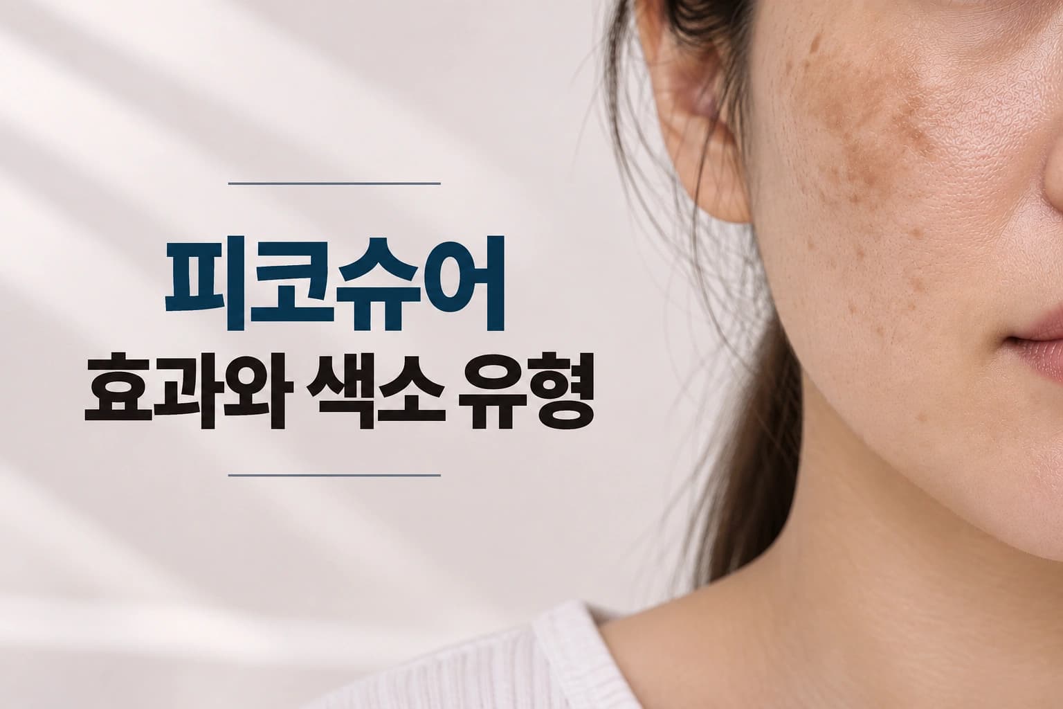 얼굴의 기미와 색소침착을 중심으로 피코슈어 효과와 적용 색소 유형을 소개하는 썸네일