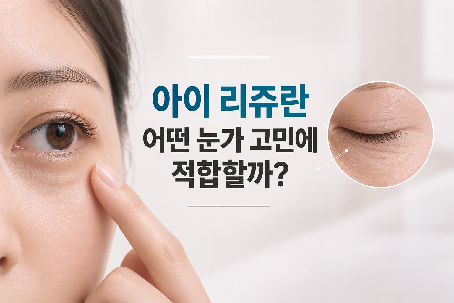 잔주름·건조함·탄력 저하로 살펴보는 아이 리쥬란 적용 눈가 고민